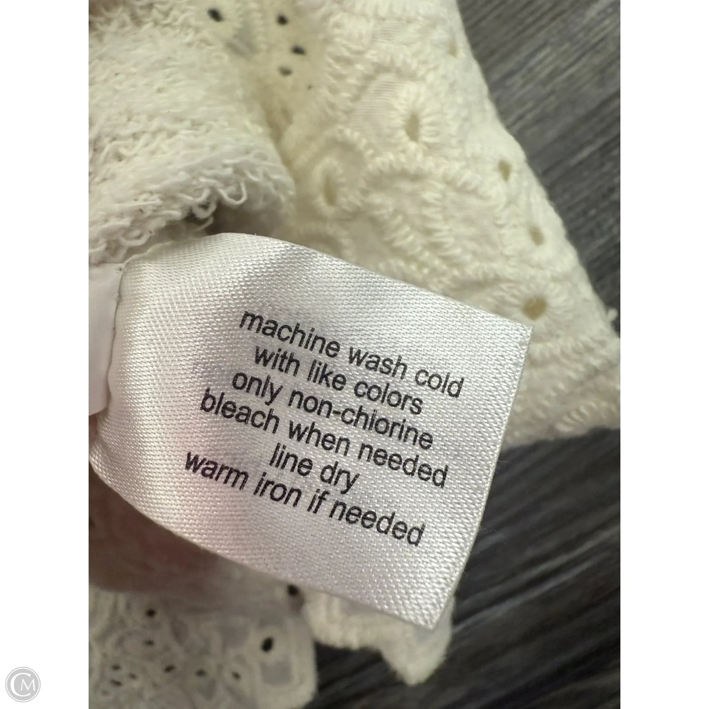 Top Short Sleeve By Lane Bryant In Tan & White, Size: 3x