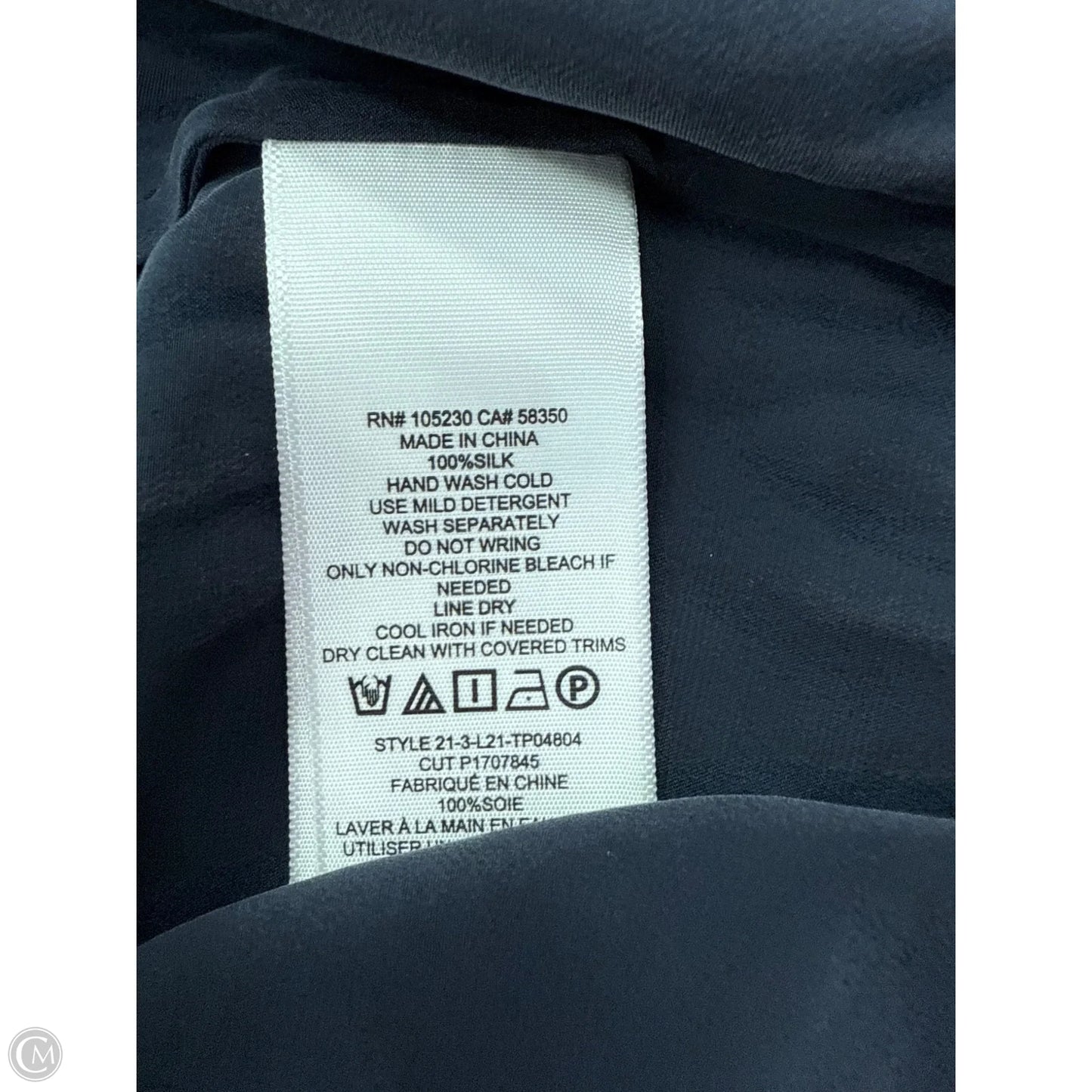 Top Short Sleeve By Equipment In Navy, Size: S