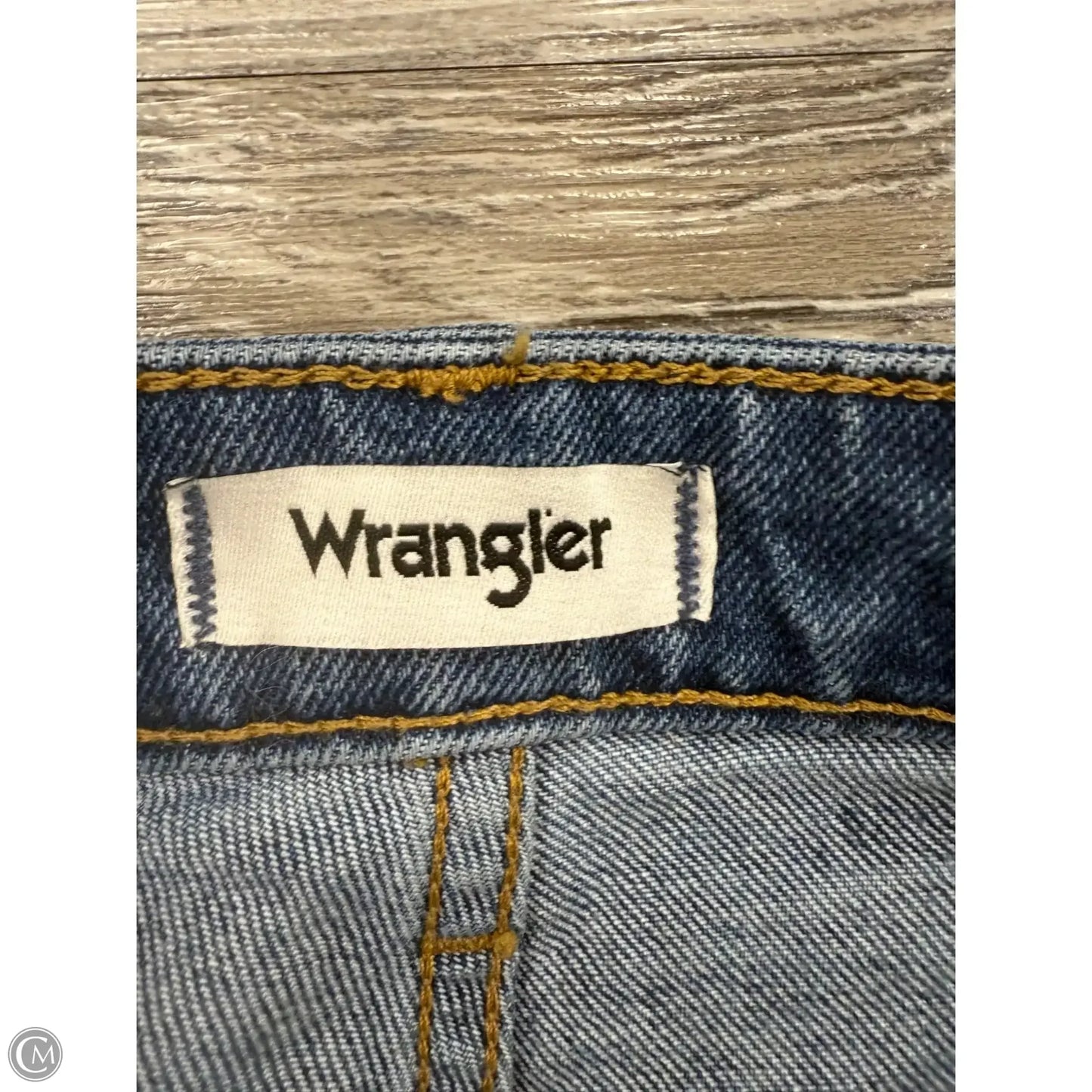 Jeans Flared By Wrangler In Blue Denim, Size: 2