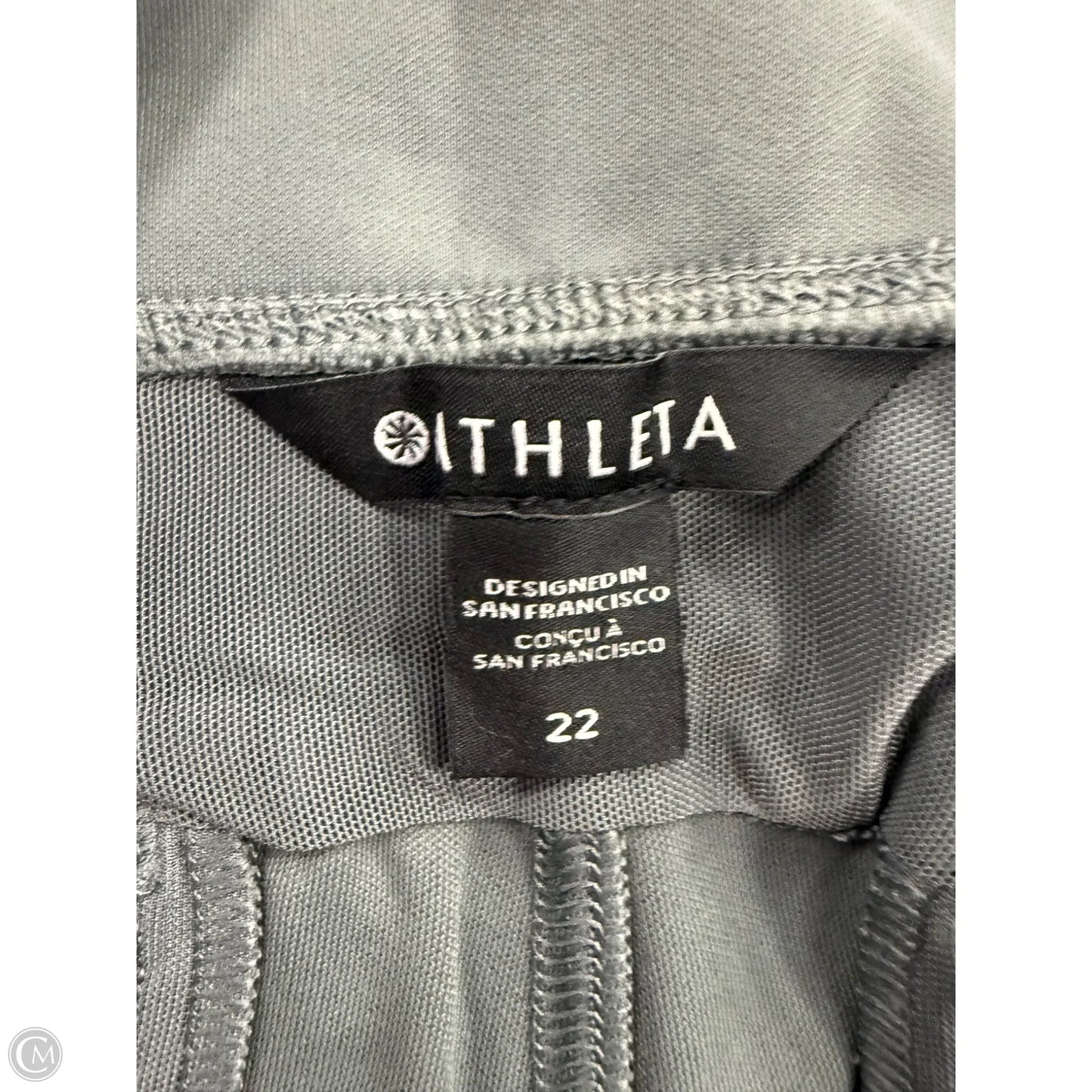 Athletic Pants By Athleta In Green & Grey, Size: 3x