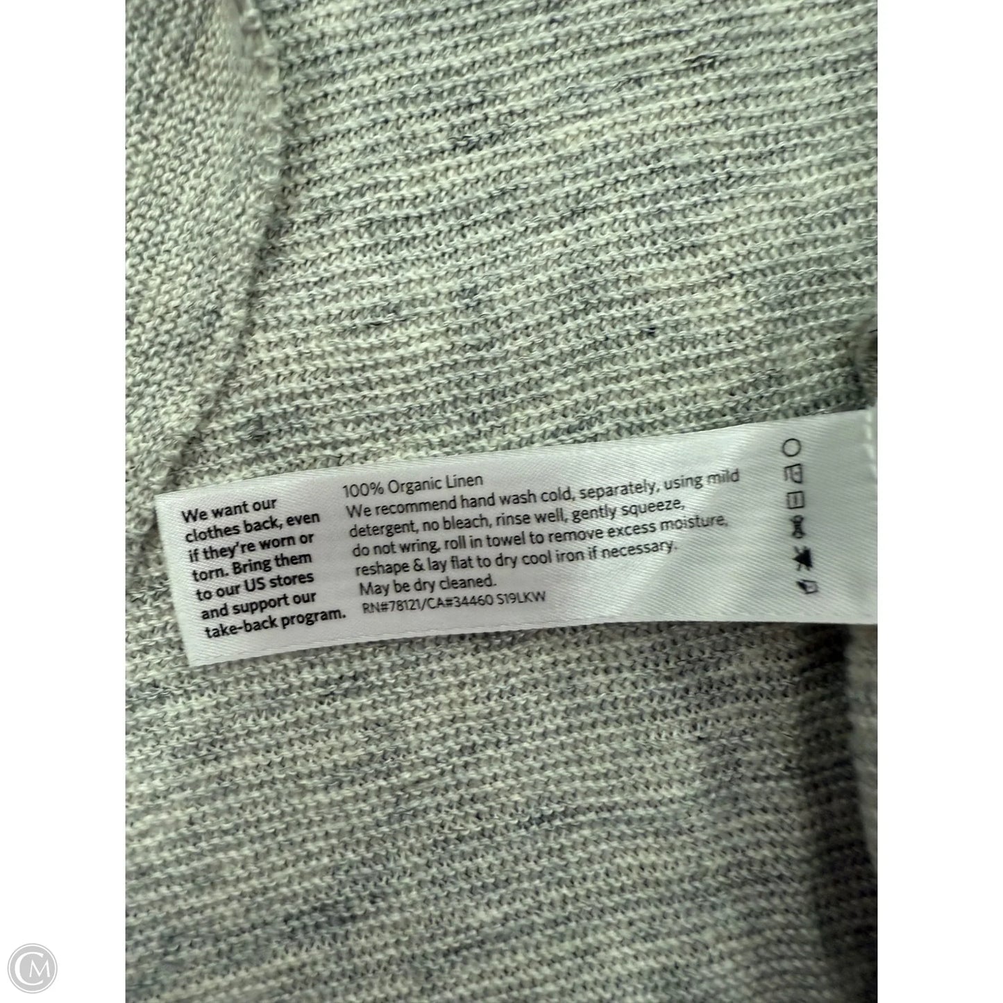 Sweater Short Sleeve By Eileen Fisher In Grey, Size: 1x