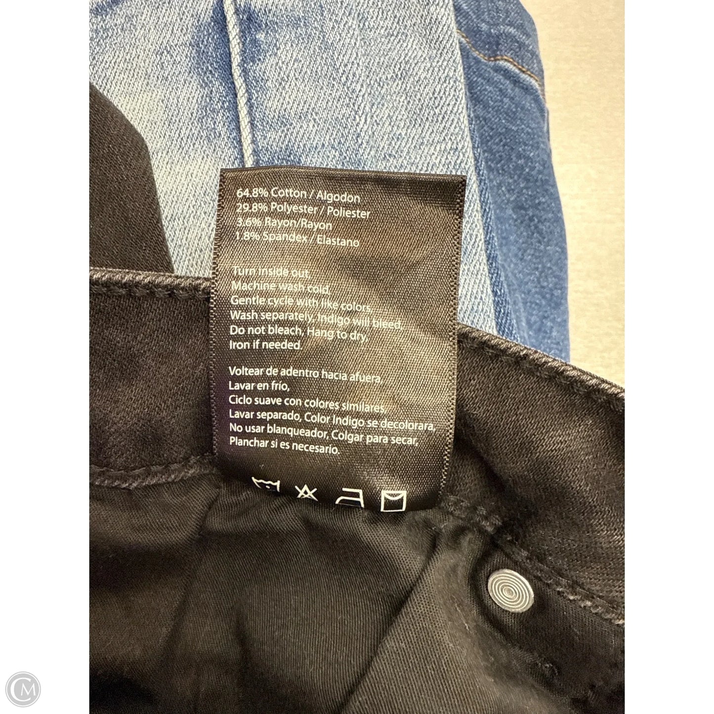 Jeans Flared By Risen In Black Denim, Size: 12