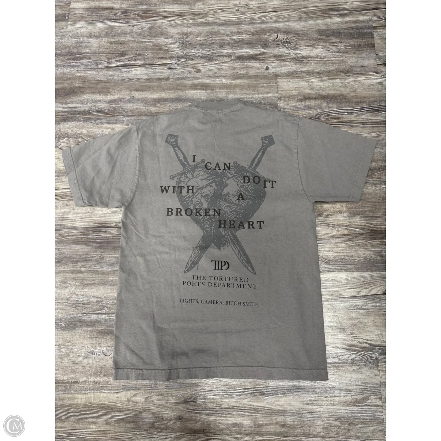 Top Short Sleeve By The Tortured Poets Department In Grey, Size: M