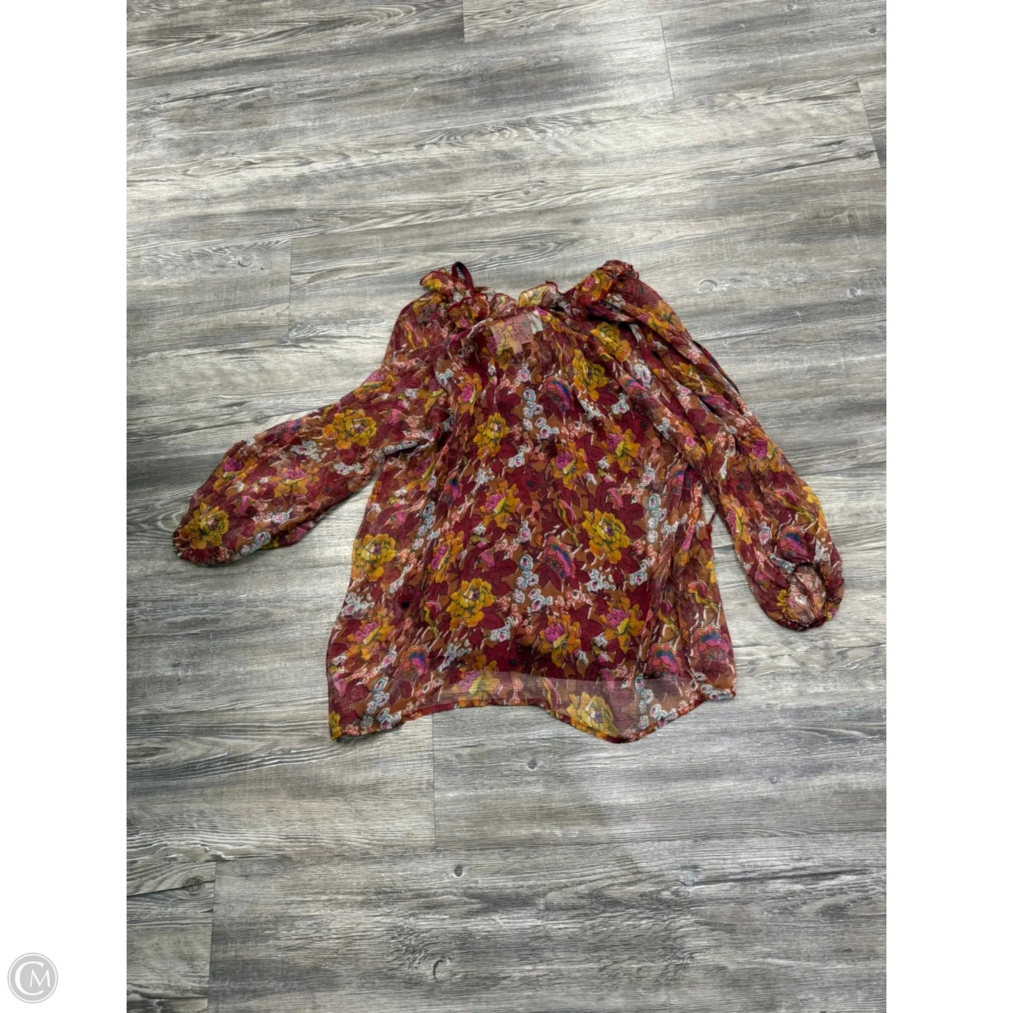 Top Long Sleeve By Johnny Was In Floral Print, Size: Xs