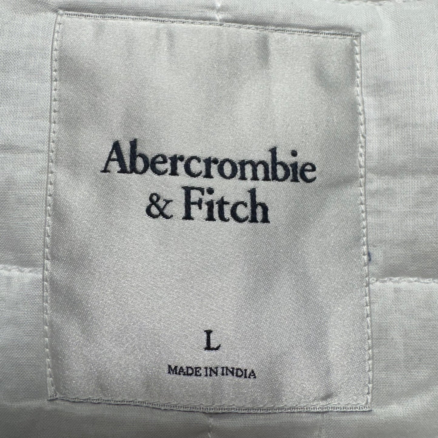 Jacket Puffer & Quilted By Abercrombie And Fitch In Checkered Pattern, Size: L
