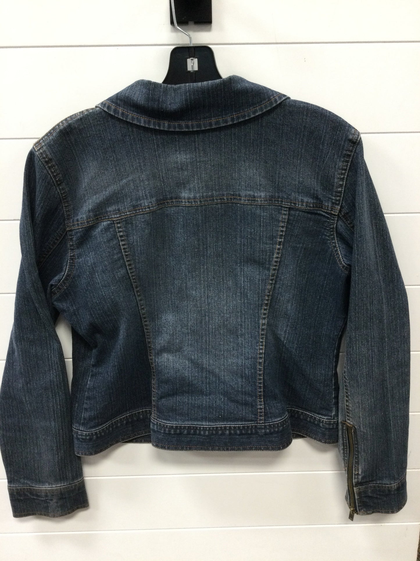 Jacket Denim By St Johns Bay In Blue Denim, Size:M