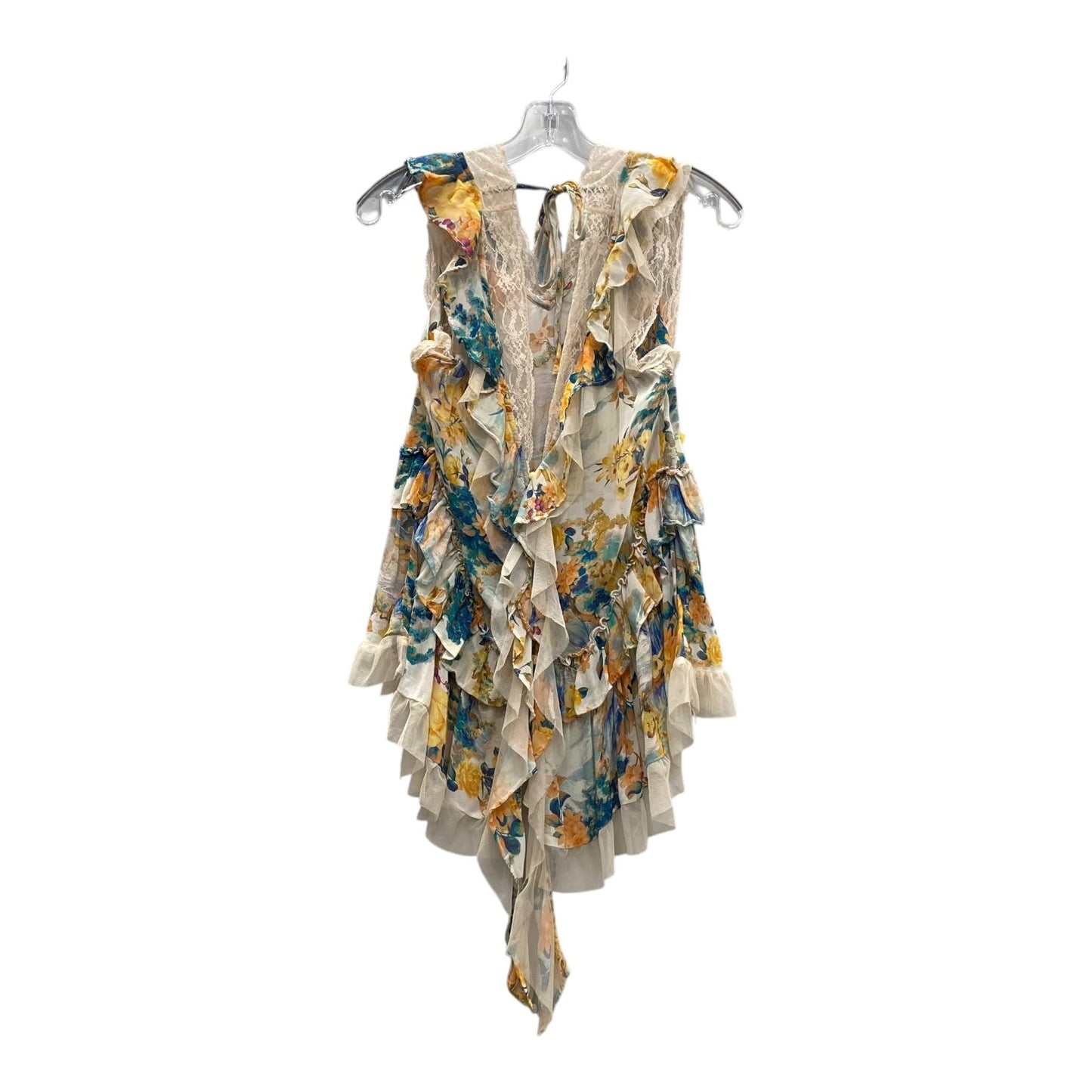 Top Ss By Anthropologie In Cream & Yellow, Size:S