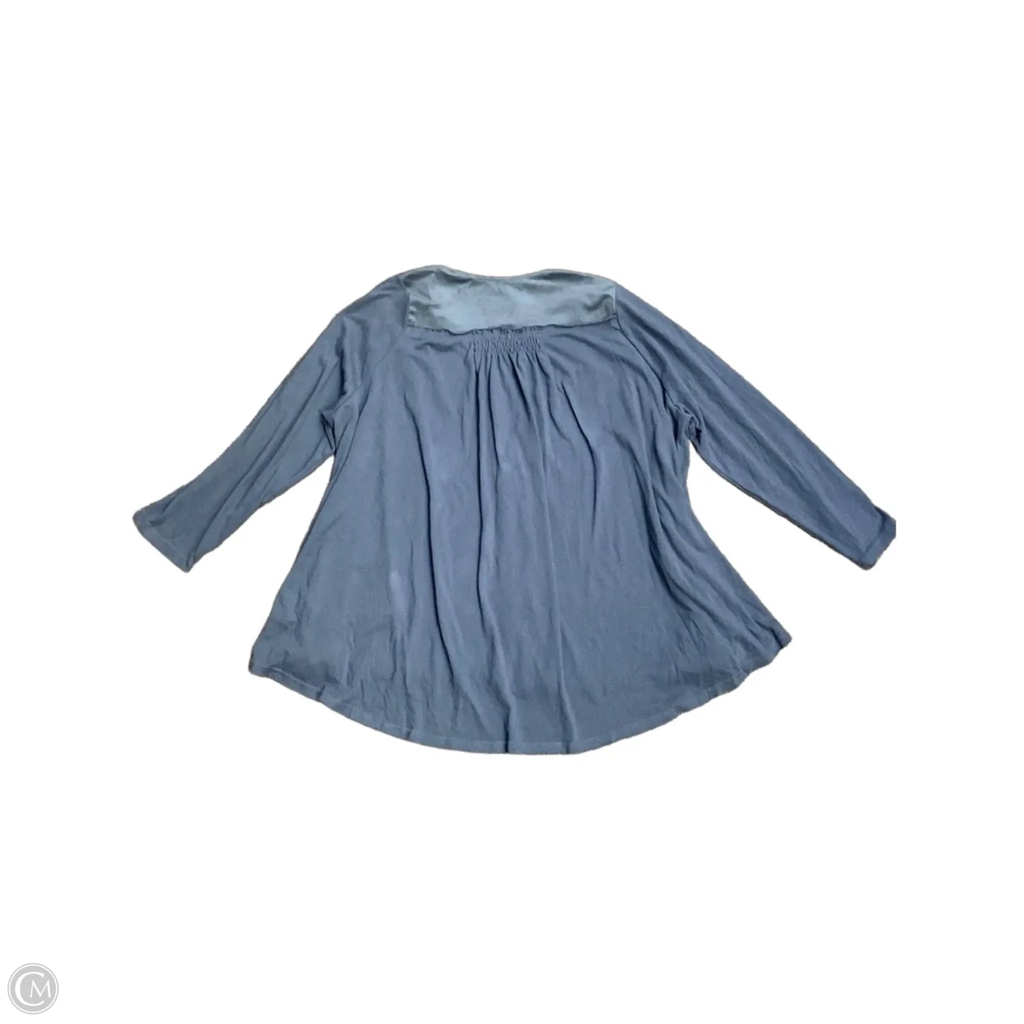 Top Long Sleeve By Jade In Blue, Size: 1x