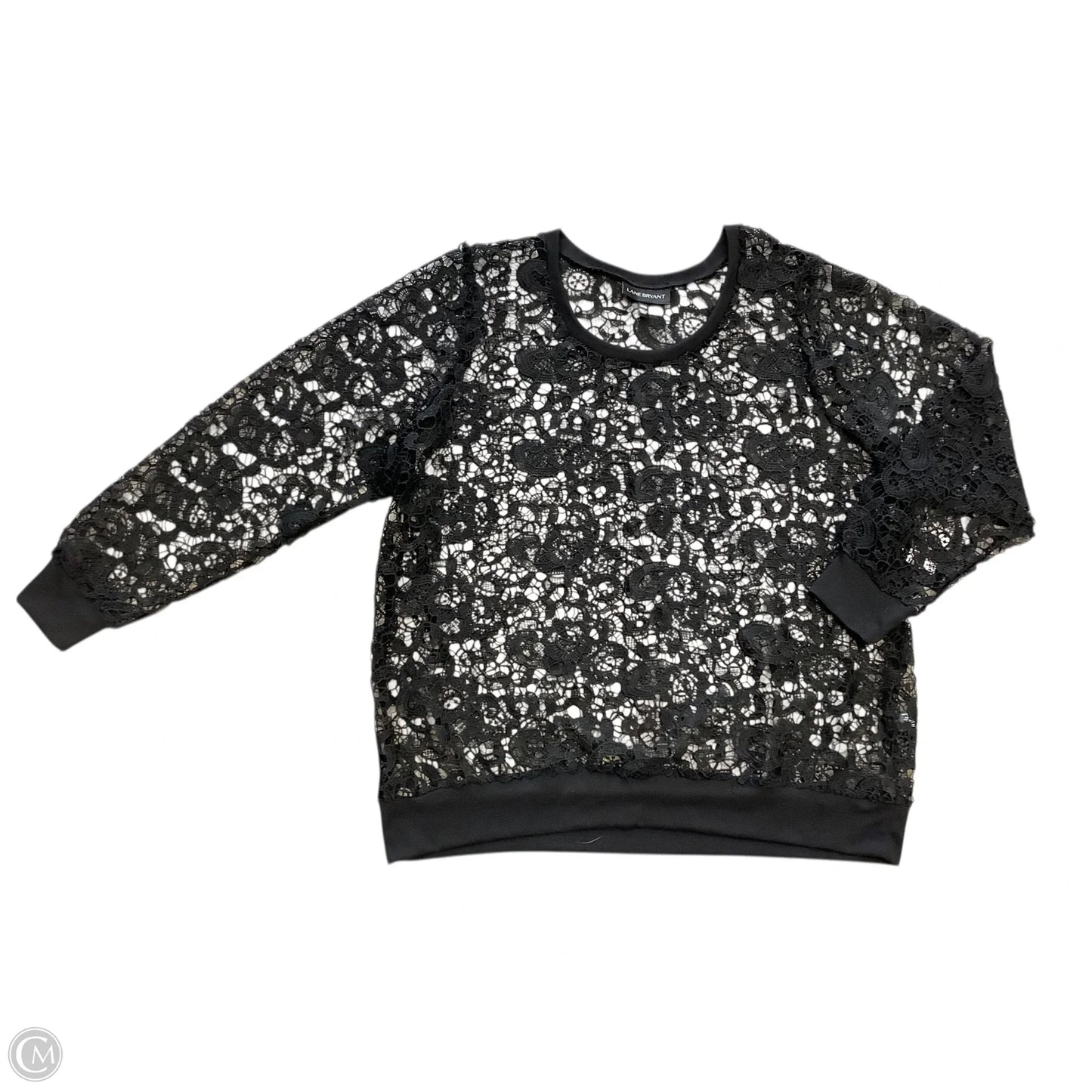 Top Long Sleeve By Lane Bryant In Black, Size: 2x