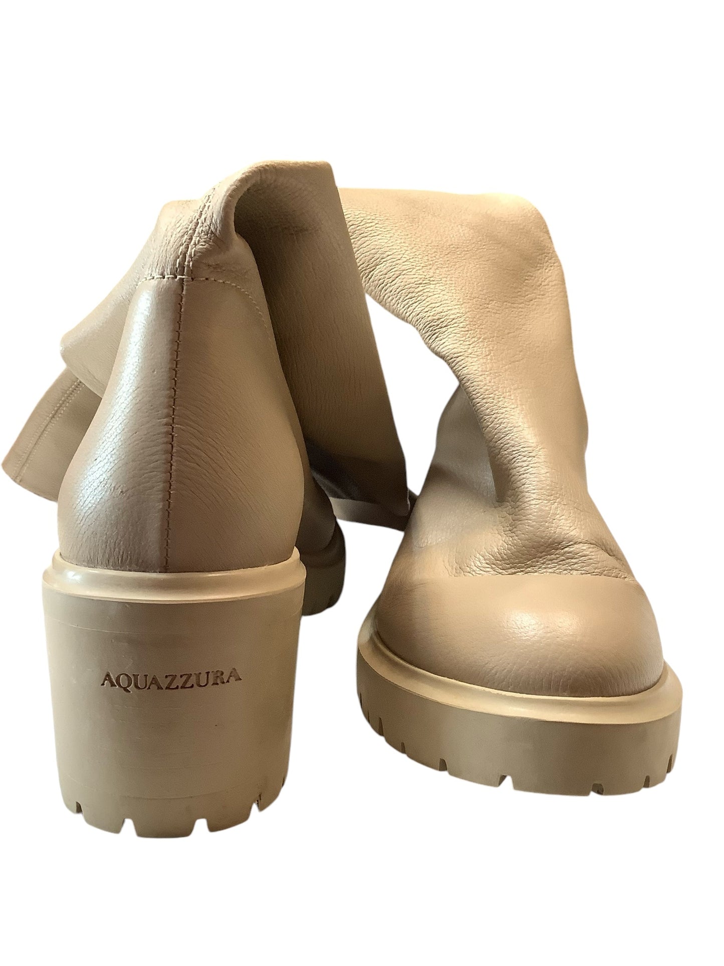 Boots Knee Heels By Aquazzura In Cream, Size: 6