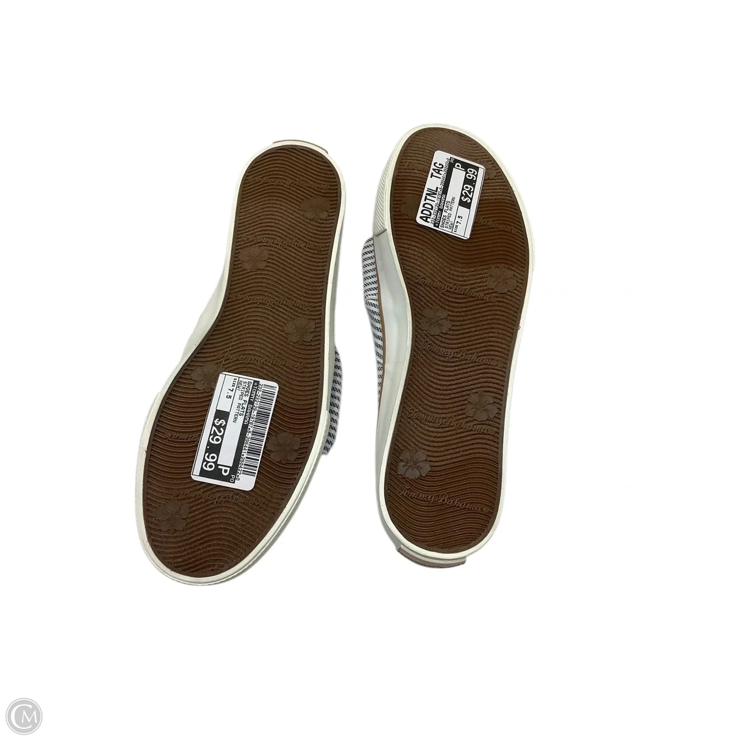 Shoes Flats By Tommy Bahama In Striped Pattern, Size: 7.5