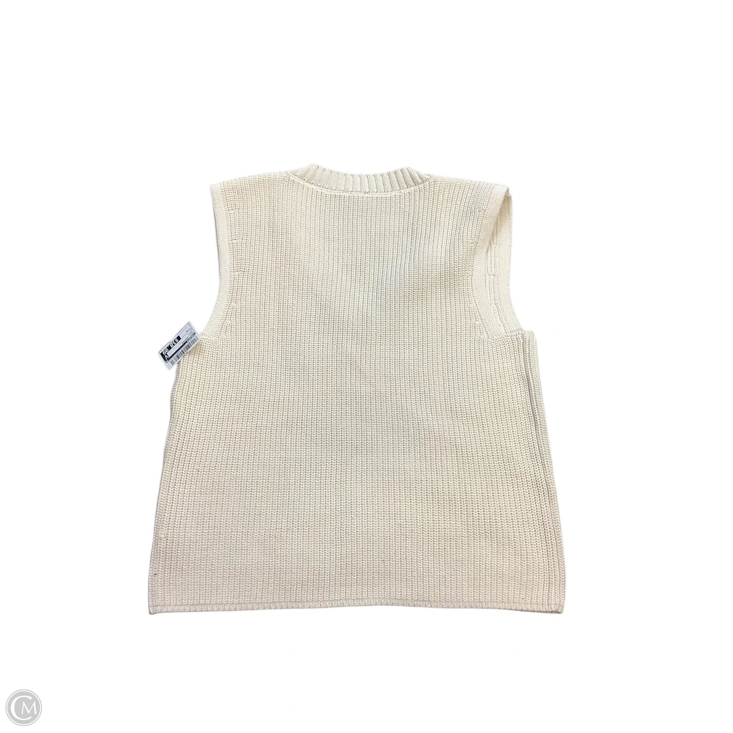 Vest Sweater By Talbots In Cream, Size: M