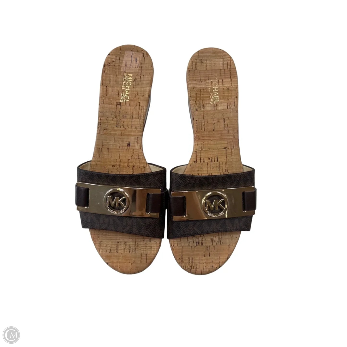 Sandals Flats By Michael By Michael Kors In Brown, Size: 7.5
