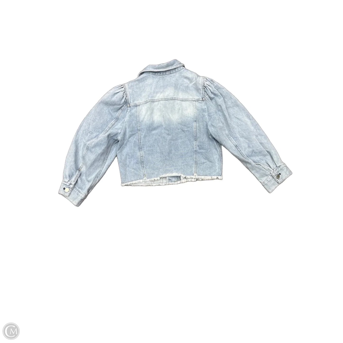 Jacket Designer By Alice + Olivia In Blue Denim, Size: L
