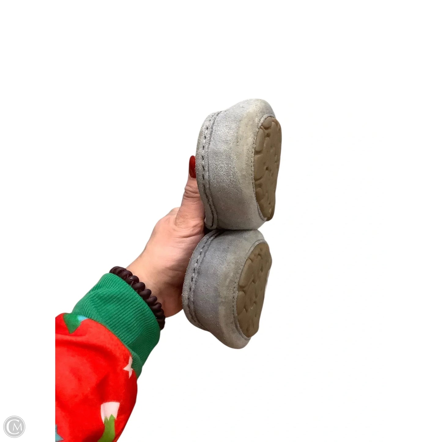 Slippers Designer By Ugg In Grey, Size: 8