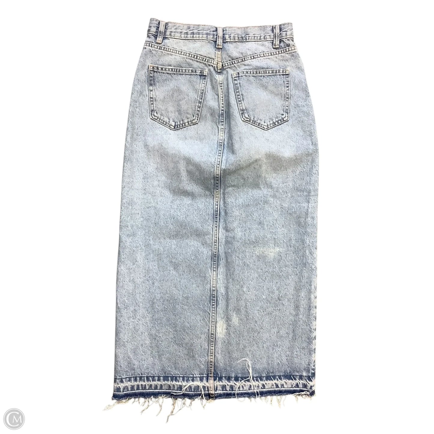 Skirt Maxi By Zara In Blue Denim, Size: S