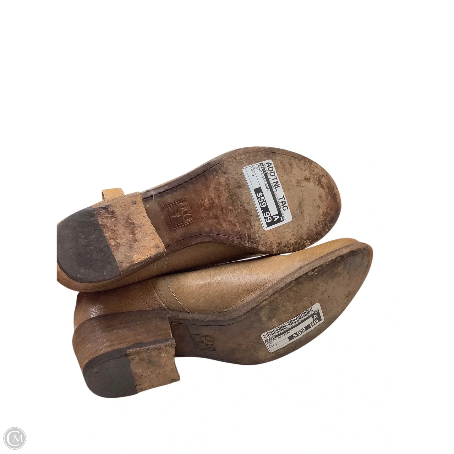 Boots Designer By Frye In Tan, Size: 9