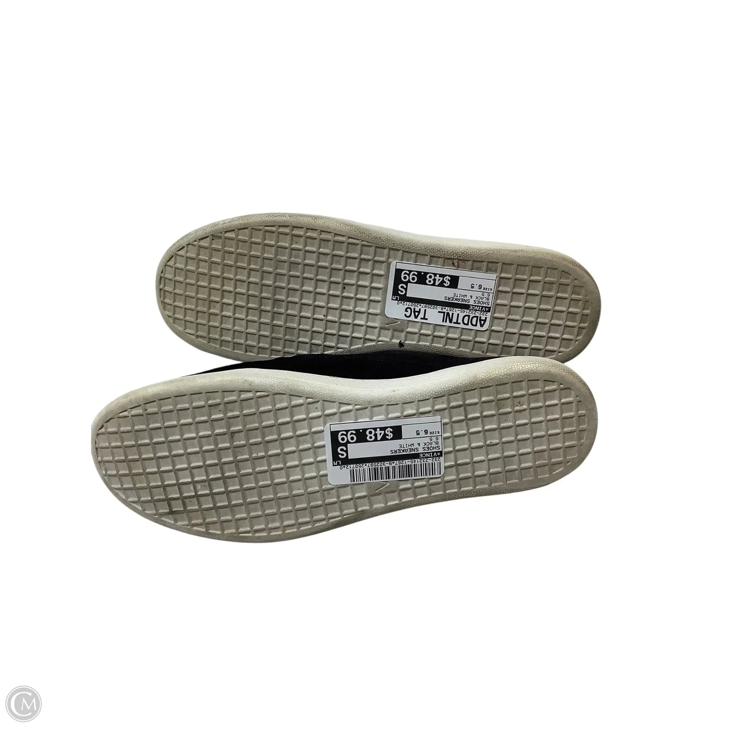 Shoes Sneakers By Vince In Black & White, Size: 6.5