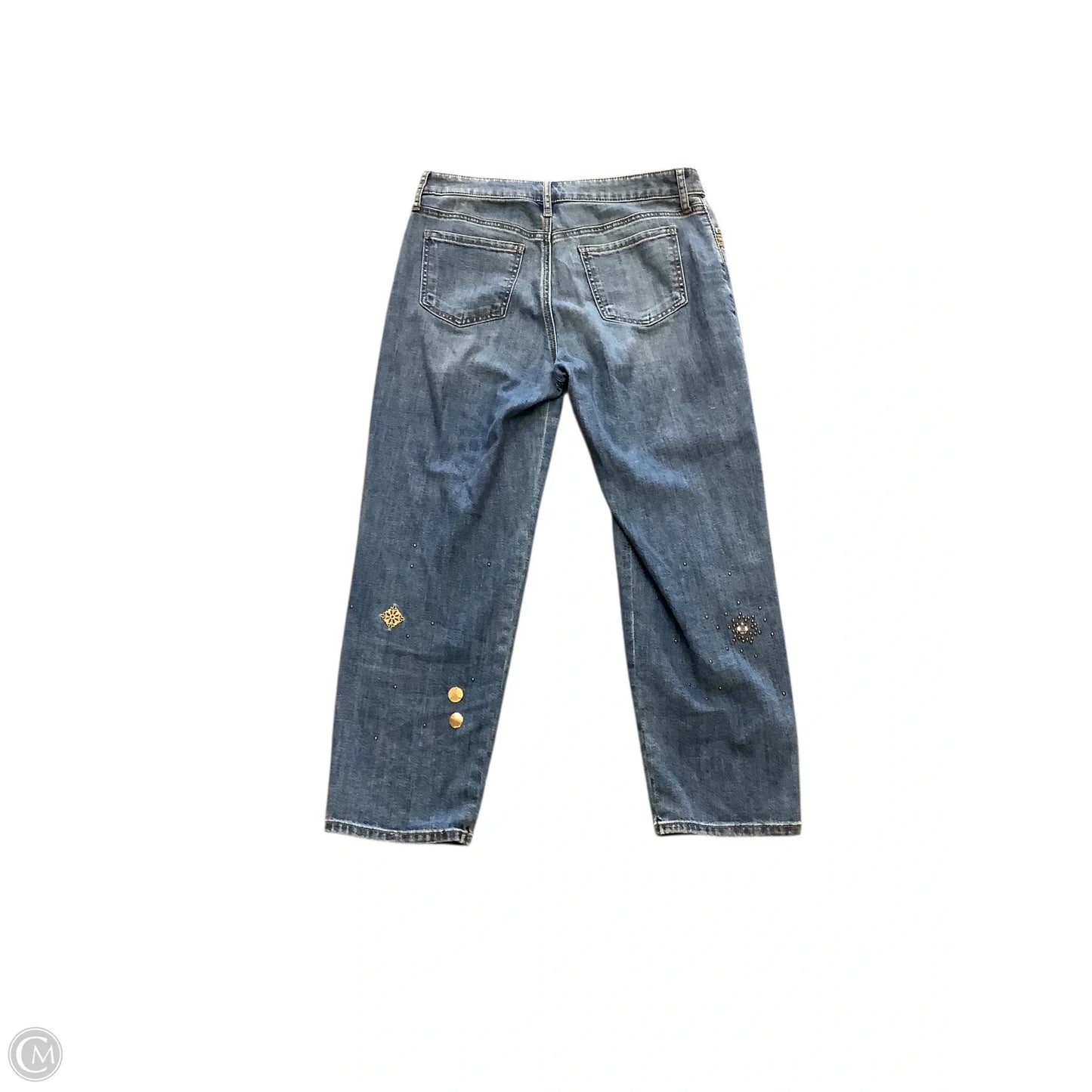 Jeans Cropped By Chicos In Blue Denim, Size: 4