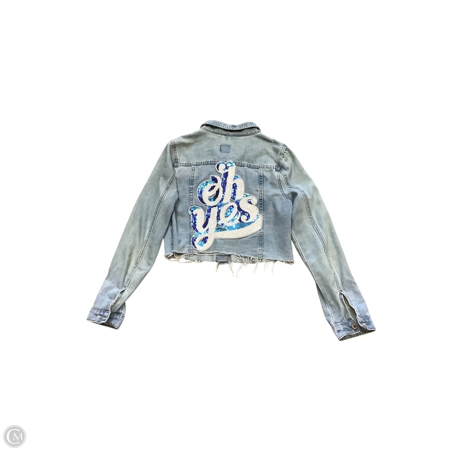 Jacket Denim By Clothes Mentor In Blue Denim, Size: M