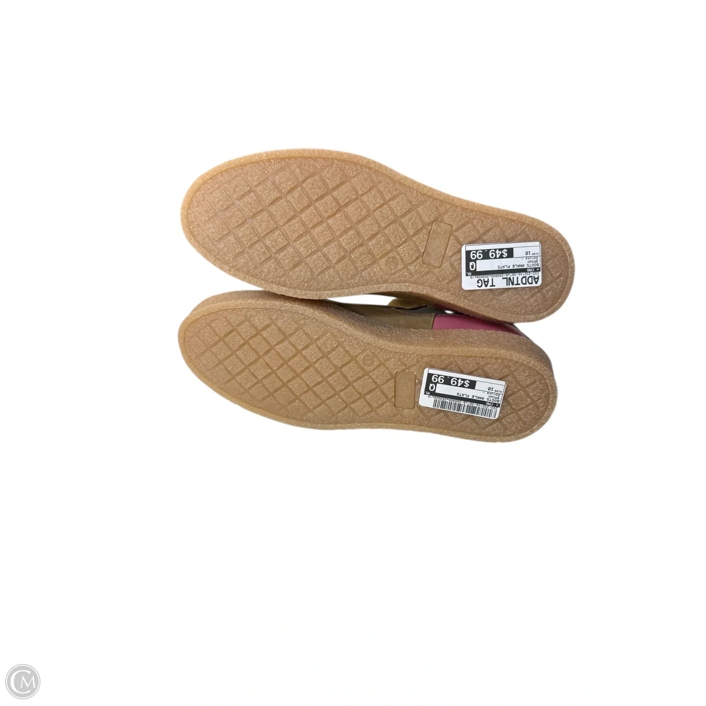 Boots Ankle Flats By Cmb In Brown, Size: 10