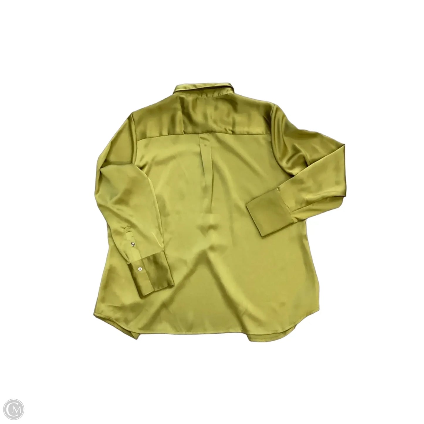 Blouse Long Sleeve By Banana Republic In Green, Size: Xl