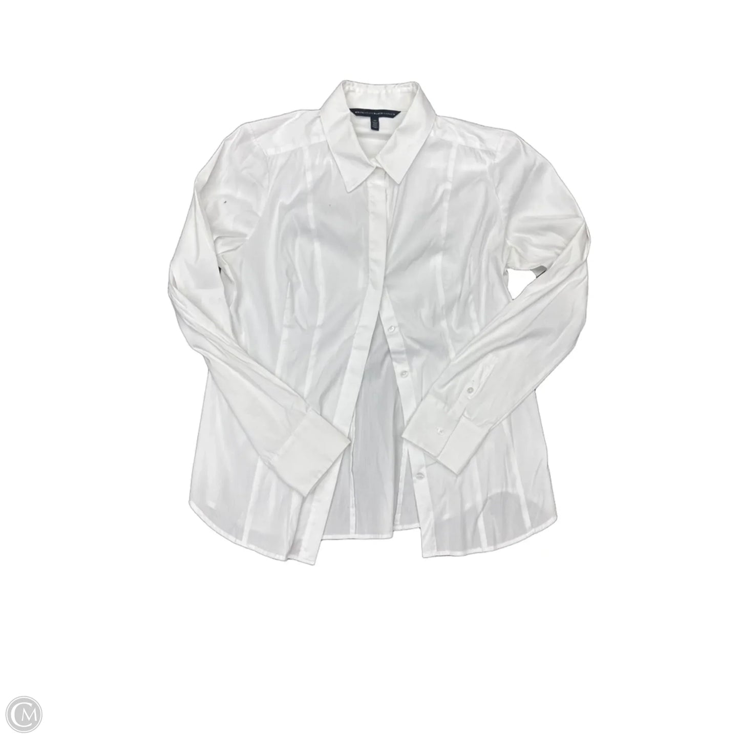 Blouse Long Sleeve By White House Black Market In White, Size: 10