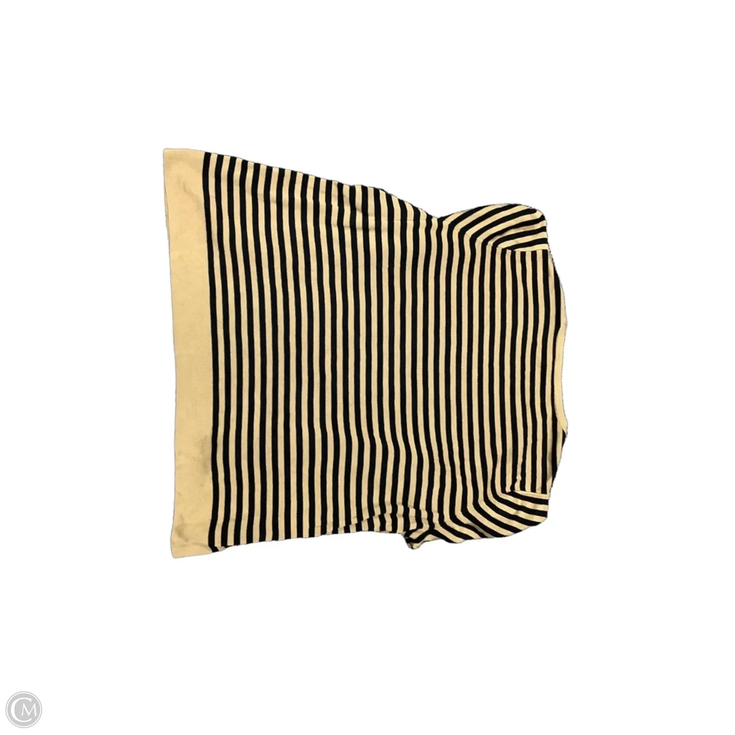 Top Long Sleeve By Eileen Fisher In Brown & Cream, Size: 2x