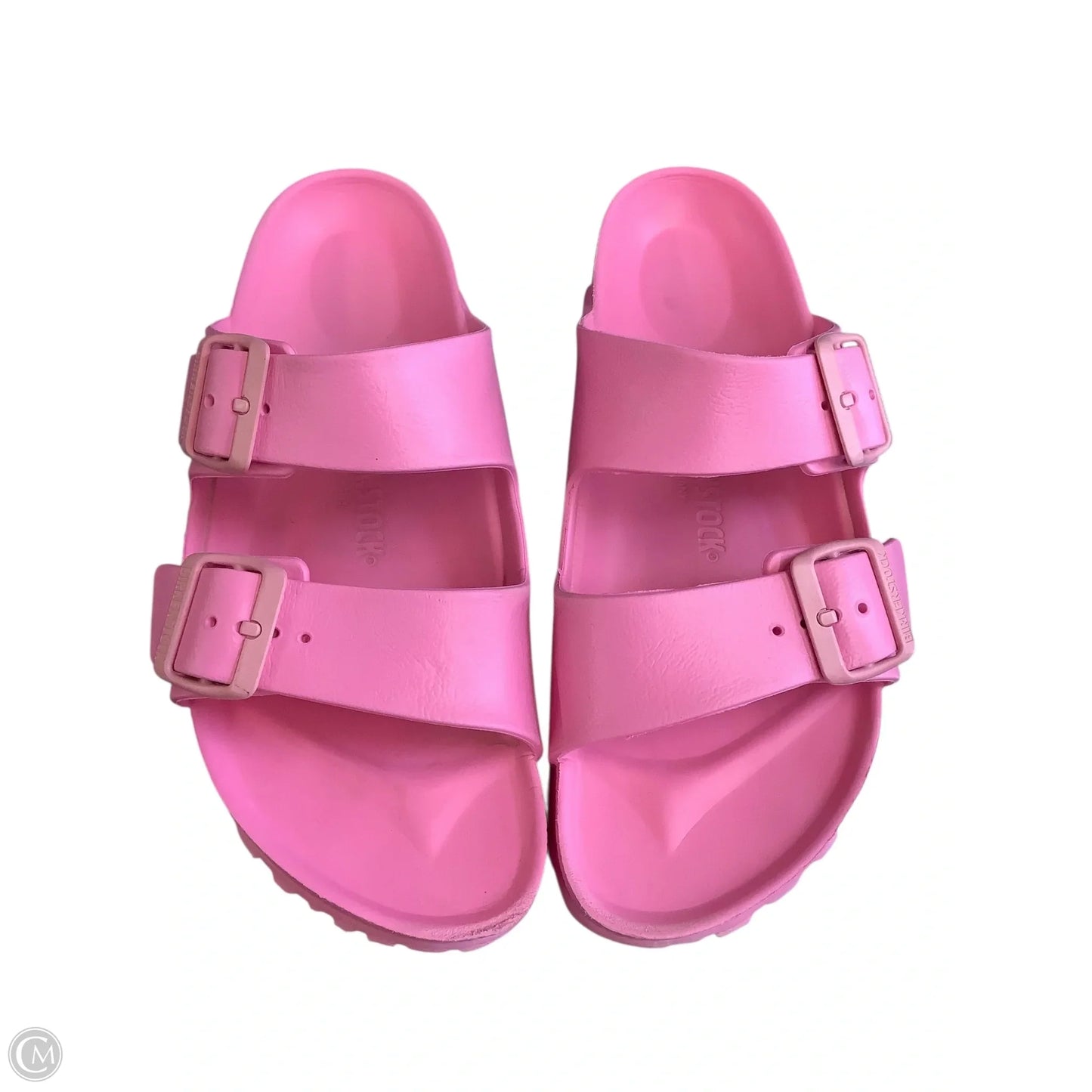 Sandals Flats By Birkenstock In Pink, Size: 38(7)