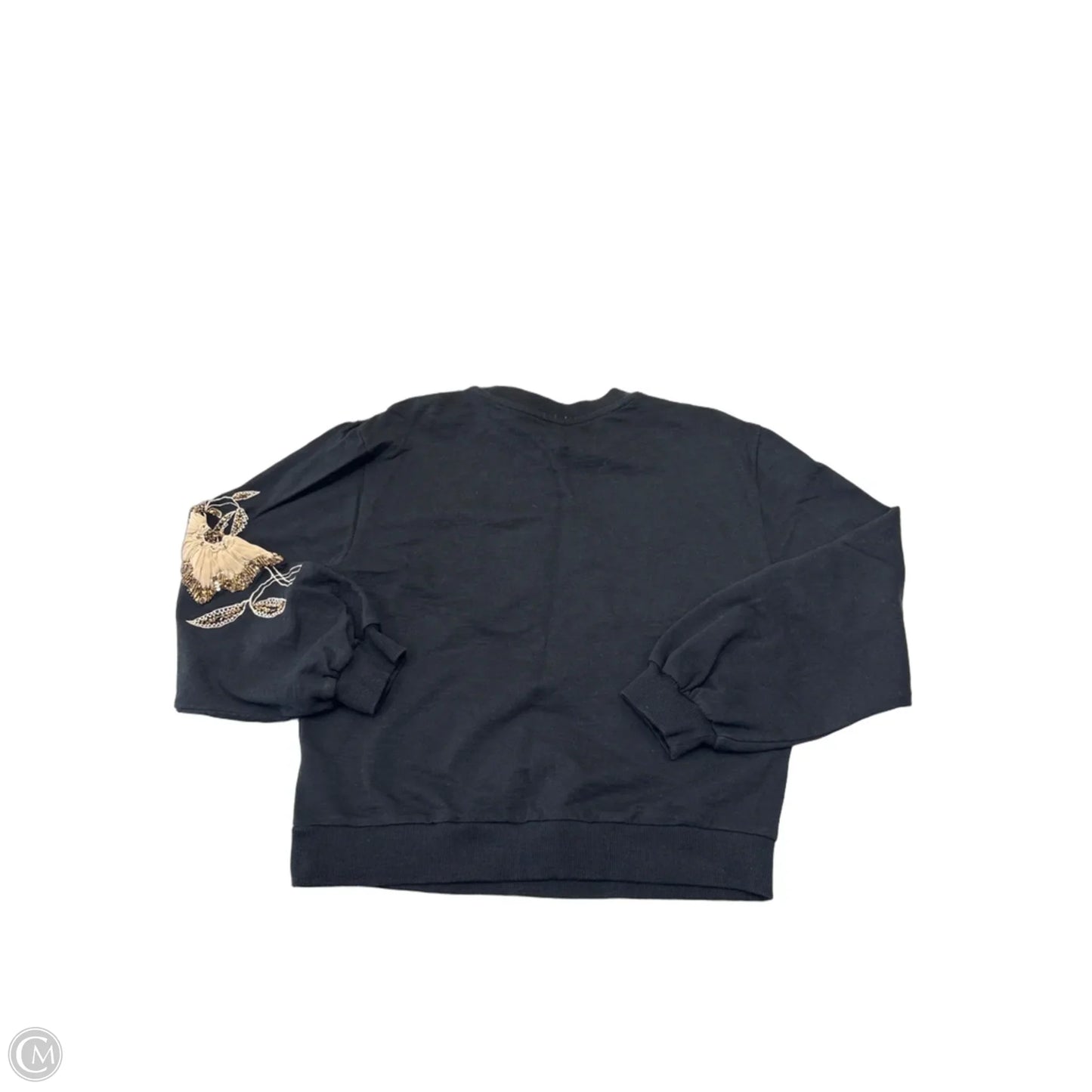 Sweatshirt Crewneck By Anthropologie In Black, Size: M