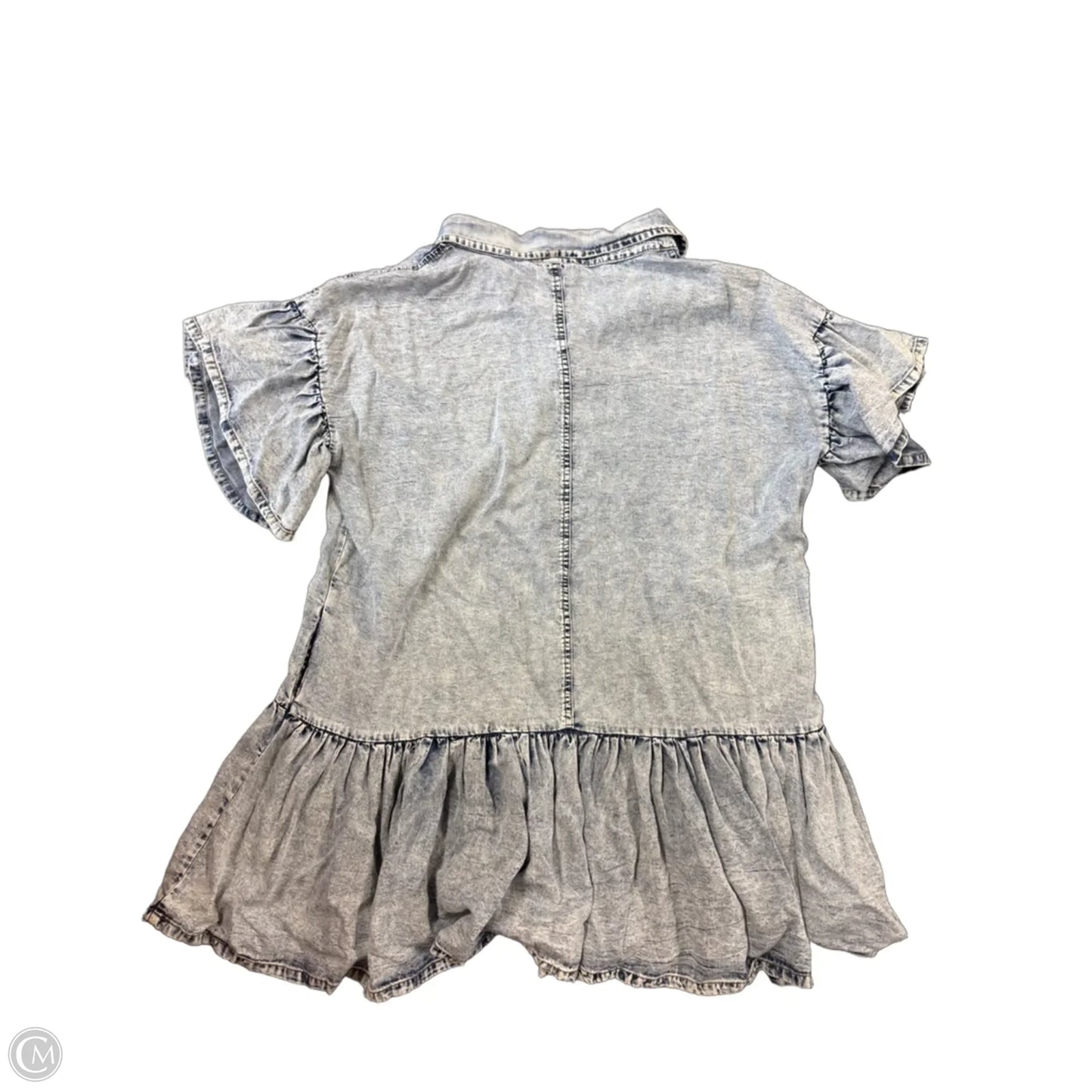 Tunic 3/4 Sleeve By Oli & Hali In Blue Denim, Size: S