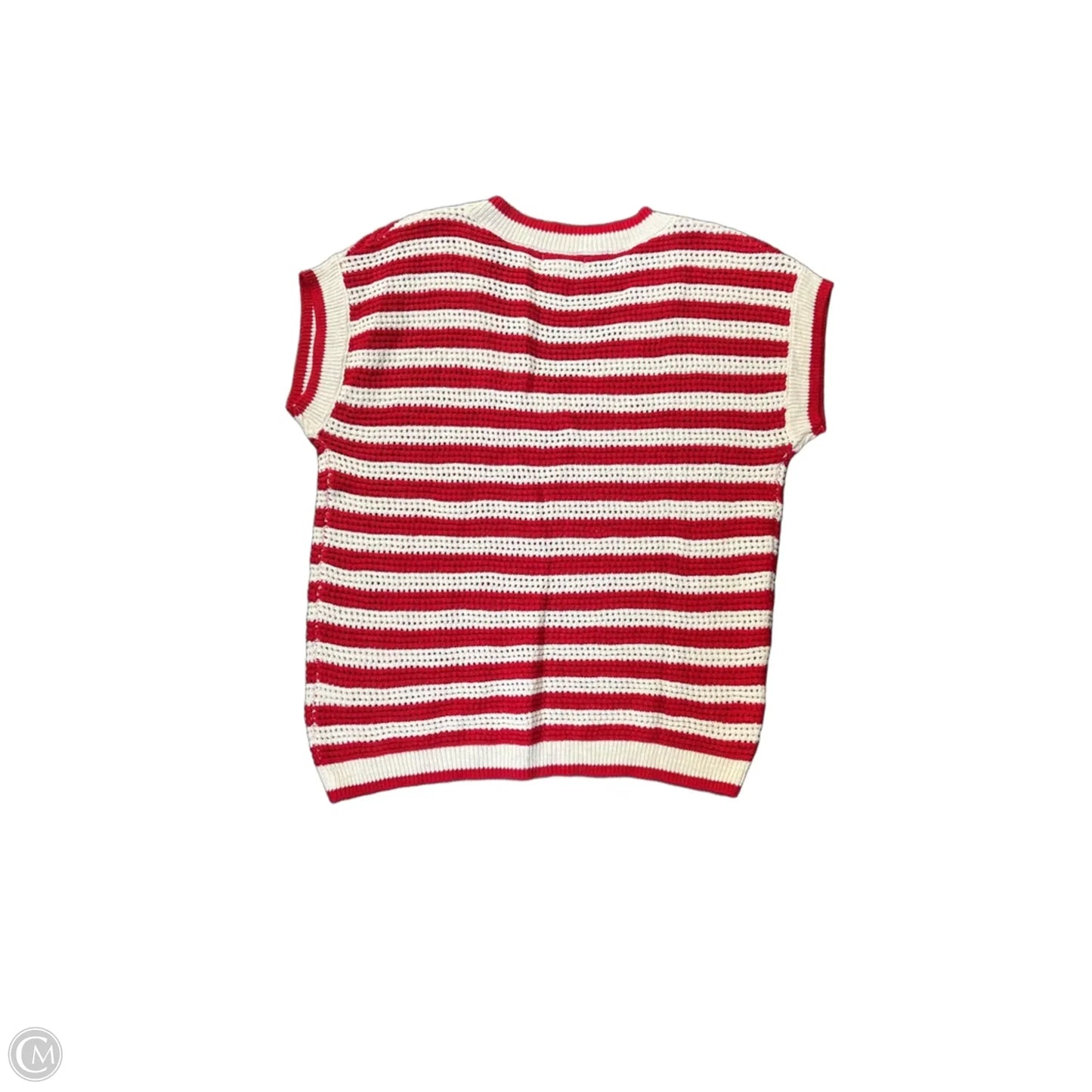 Top Sleeveless By Blu Pepper In Striped Pattern, Size: M
