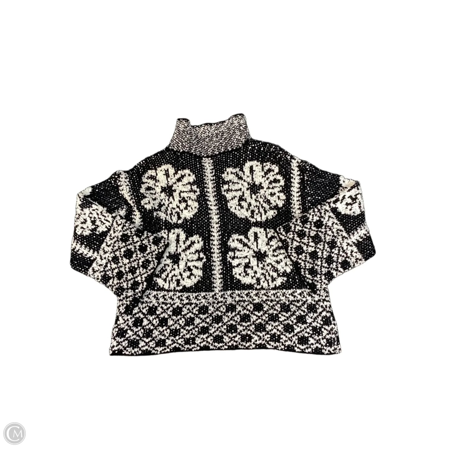 Sweater By Pol In Black & White, Size: S