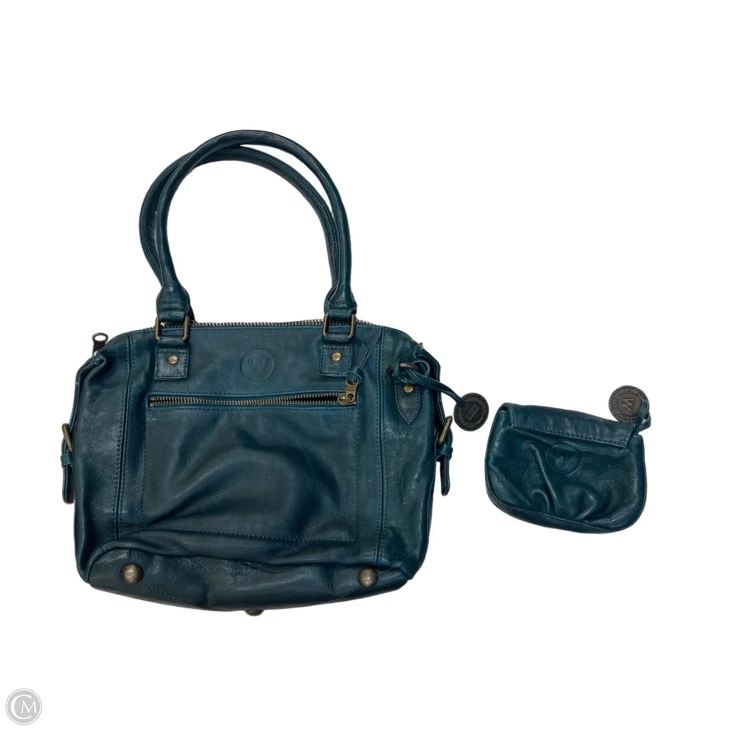 Handbag Leather By Cma, Size: Medium