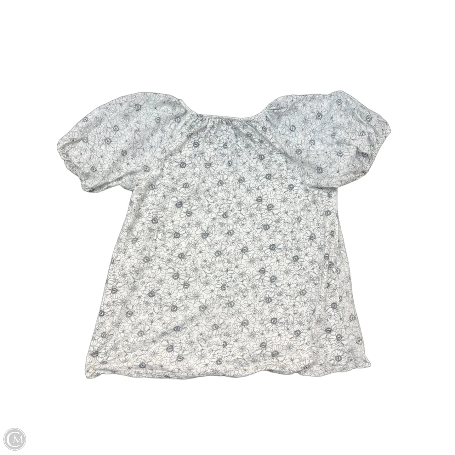 Top Short Sleeve By Lane Bryant In Black & White, Size: 1x