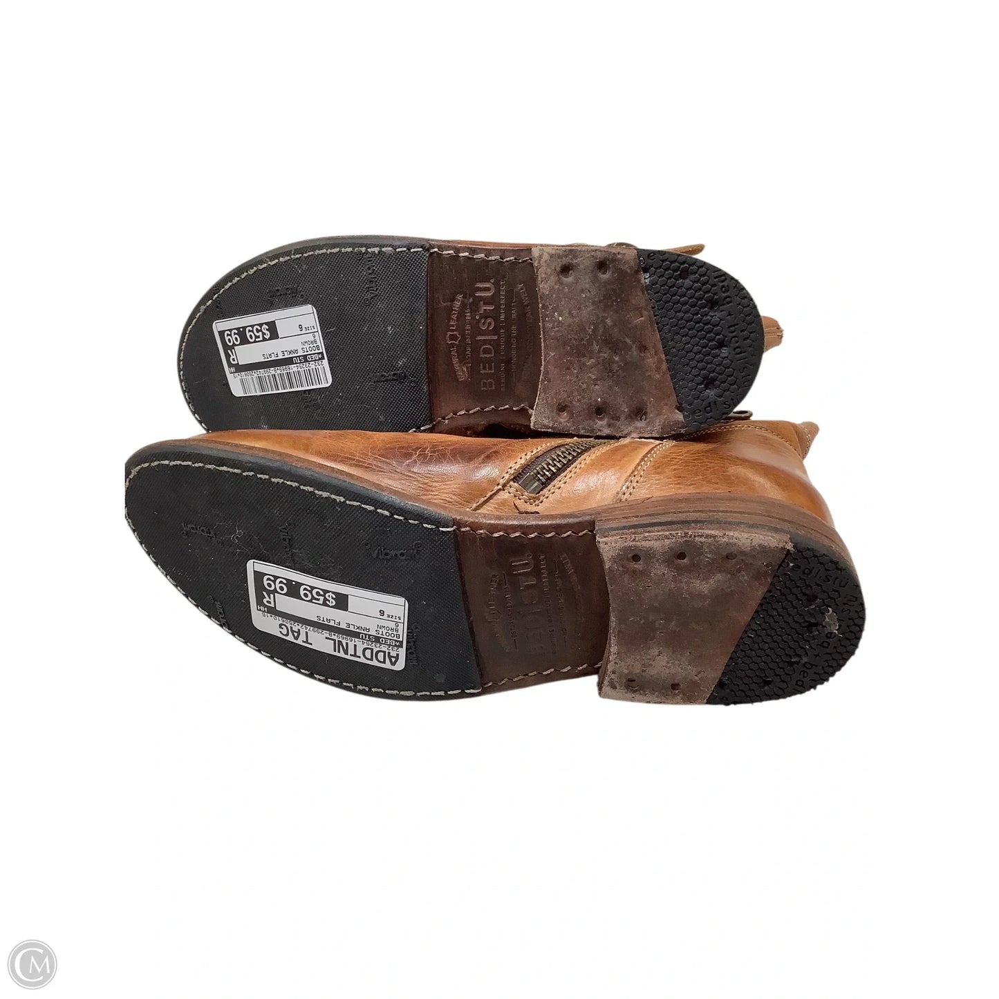 Boots Ankle Flats By Bed Stu In Brown, Size: 6