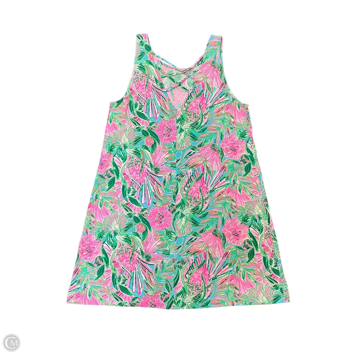 Dress Designer By Lilly Pulitzer In Green & Pink, Size: L