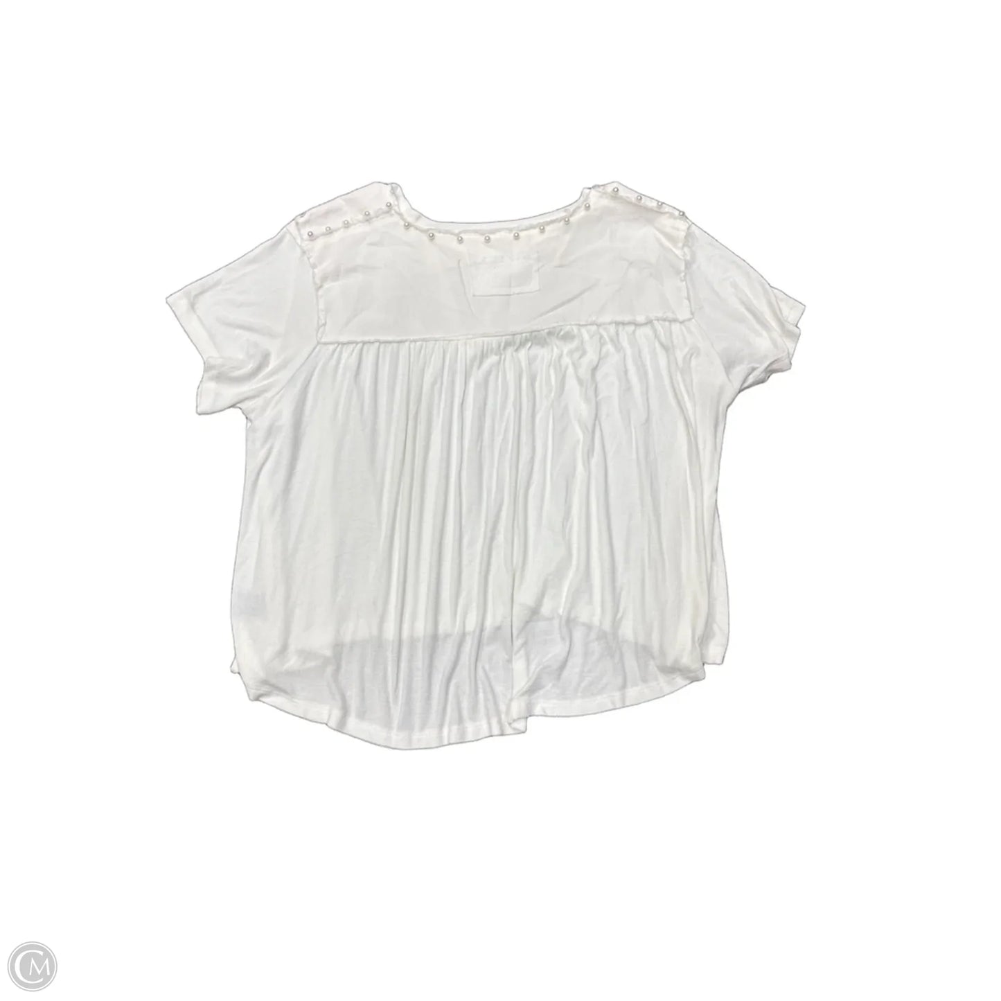 Top Short Sleeve By Pol In White, Size: M