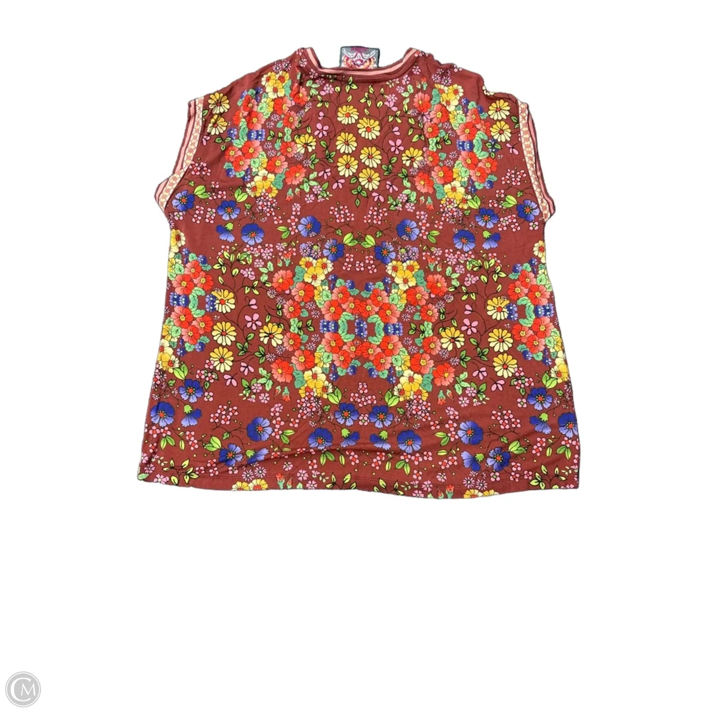 Top Sleeveless By Johnny Was In Red, Size: L