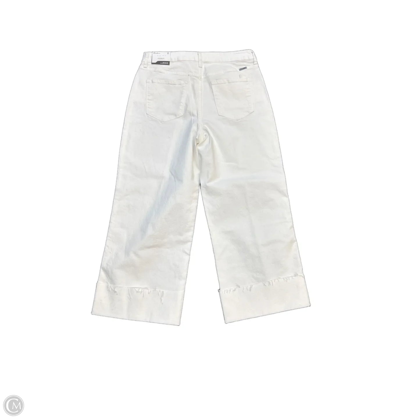 Jeans Wide Leg By Kancan In White Denim, Size: 12