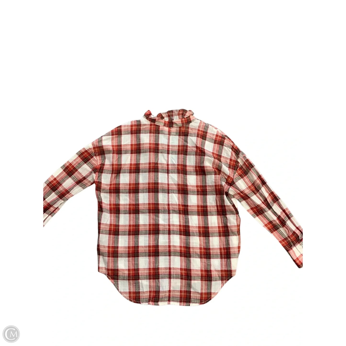 Blouse Long Sleeve By Anthropologie In Red, Size: S