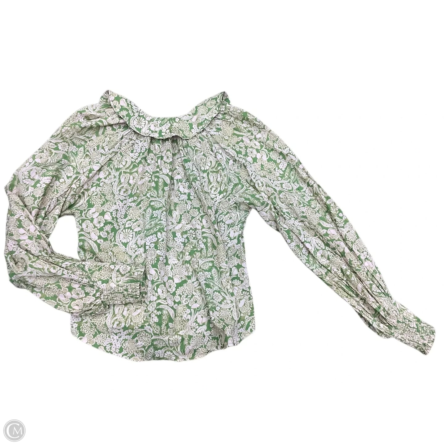 Top Long Sleeve By Anthropologie In Floral Print, Size: S