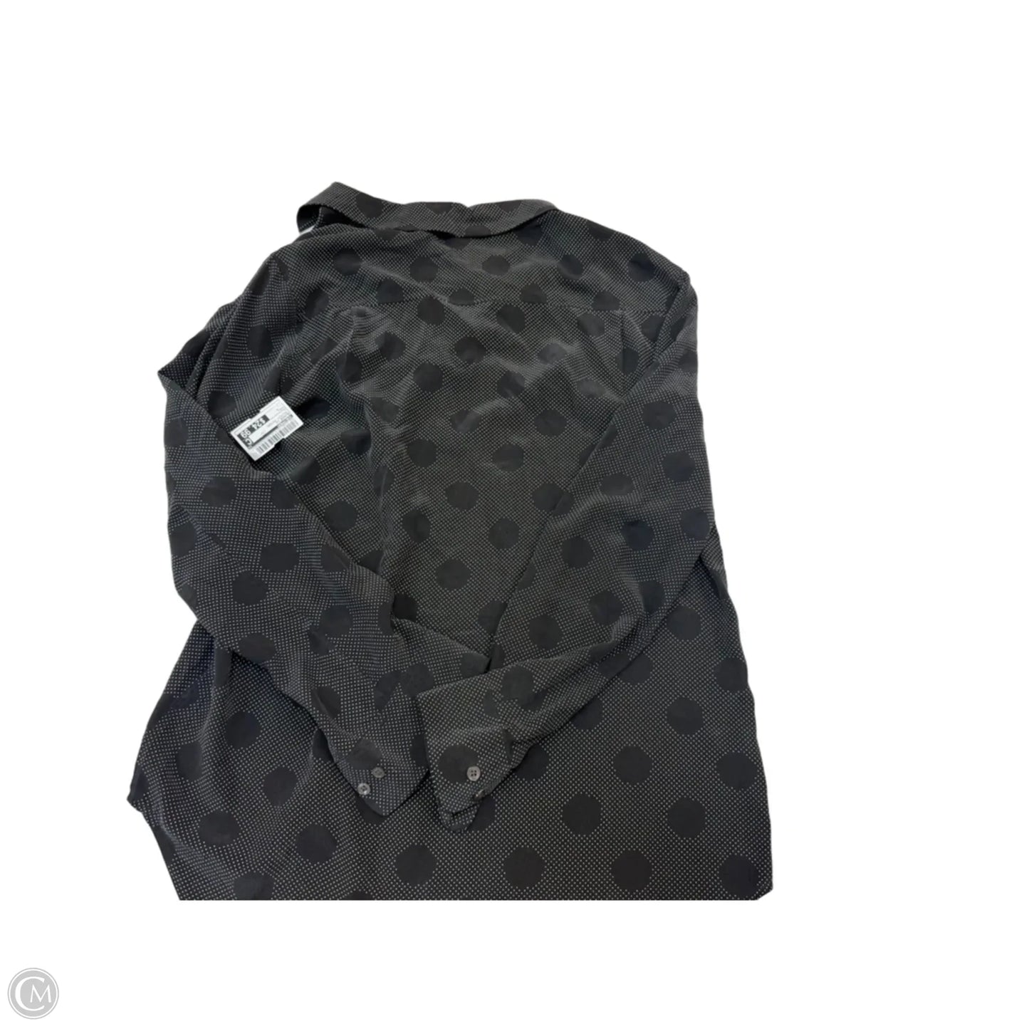 Blouse Long Sleeve By Equipment In Polkadot Pattern, Size: L