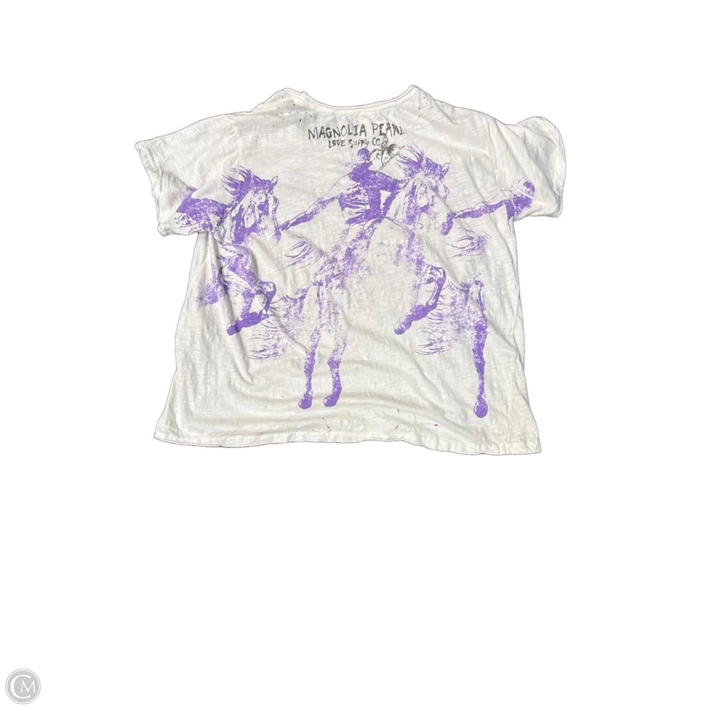 Top Short Sleeve By Cma In White, Size: Osfm