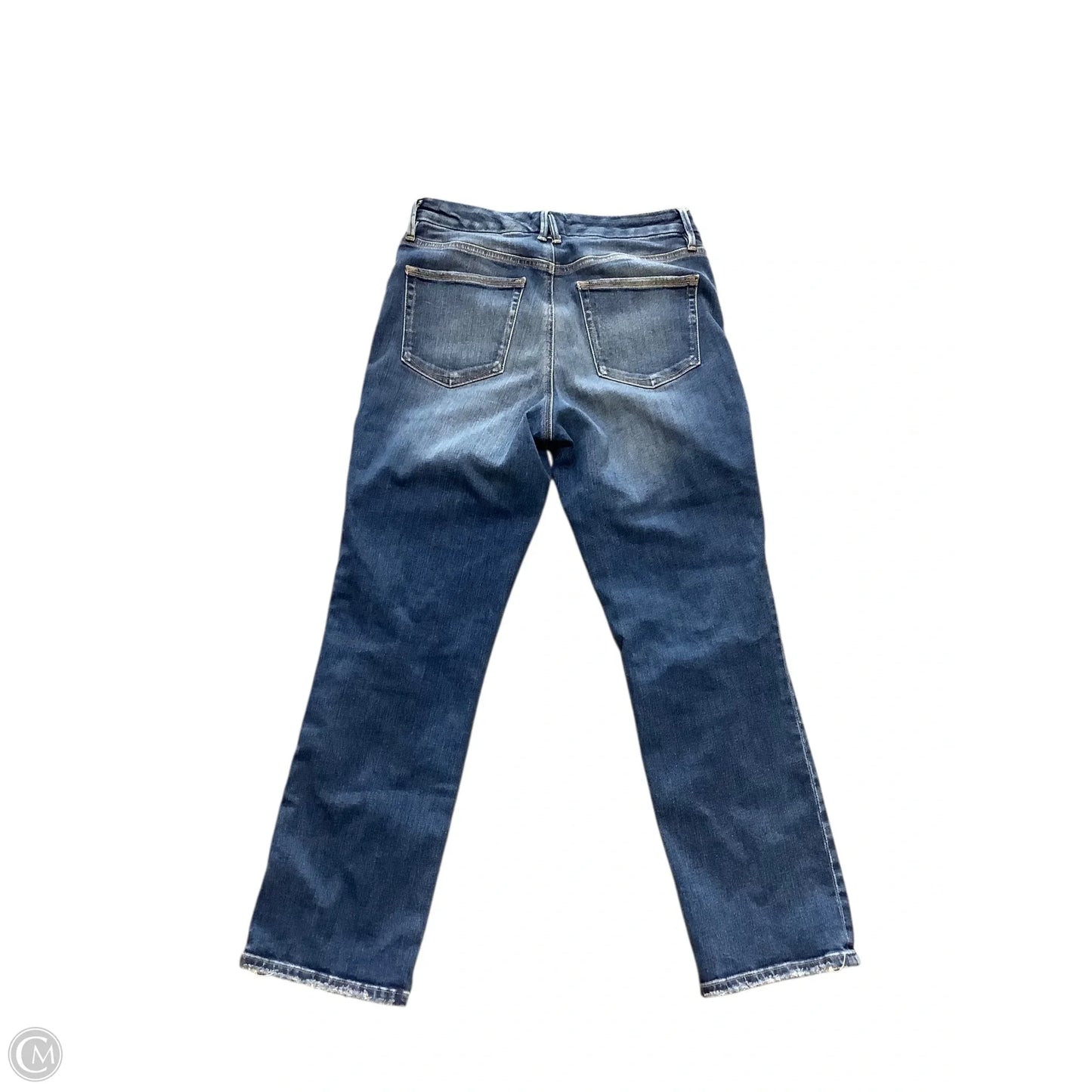 Jeans Straight By Good American In Blue Denim, Size: 8 (29)