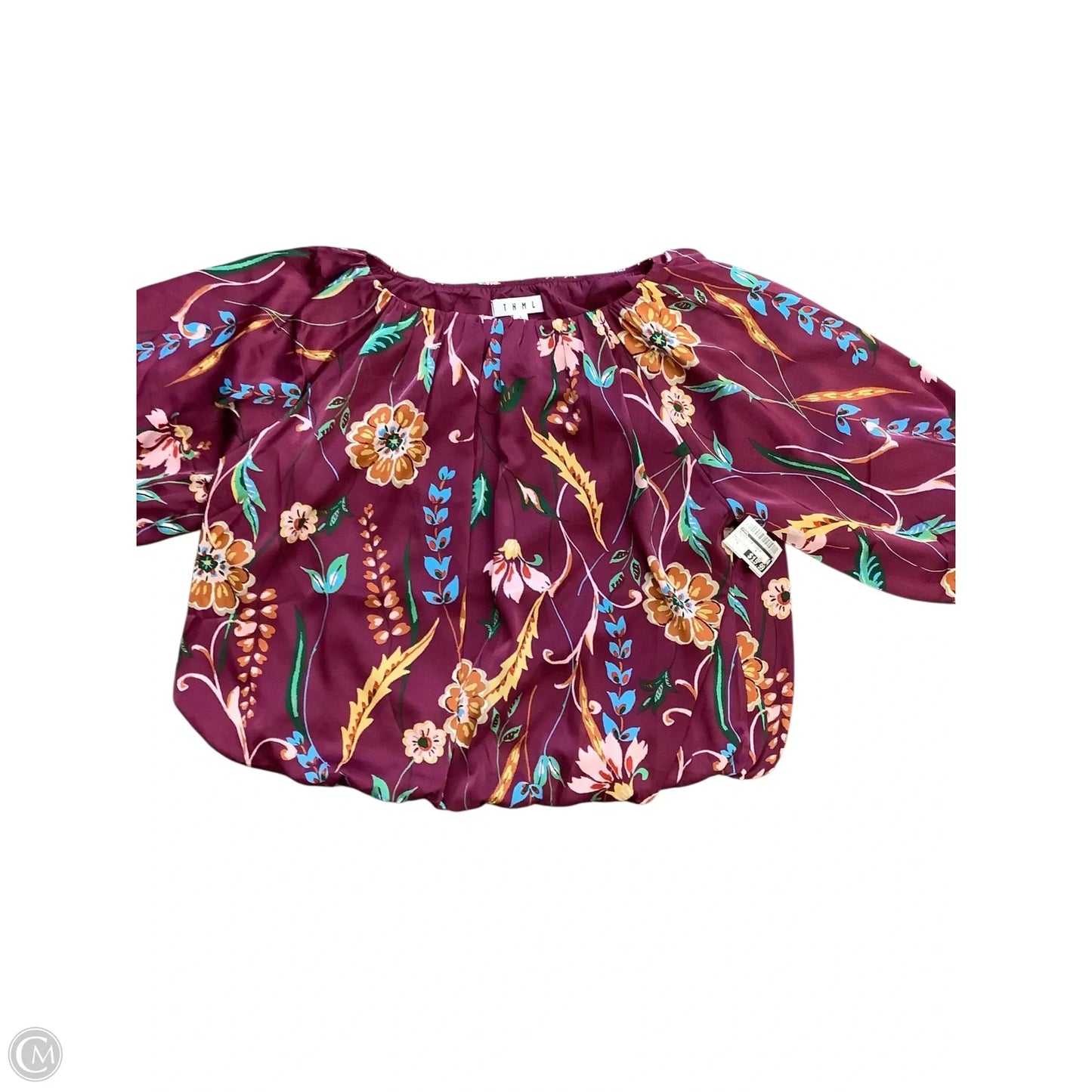 Blouse 3/4 Sleeve By Thml In Purple, Size: L