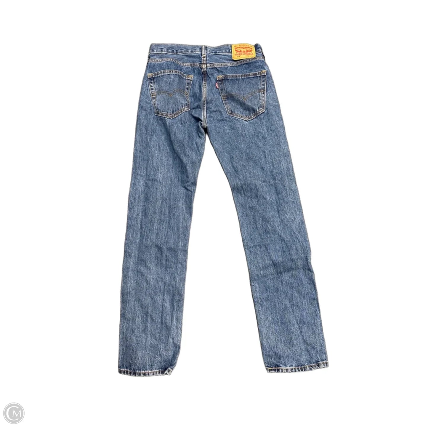 Jeans Straight By Levis In Blue Denim, Size: 10