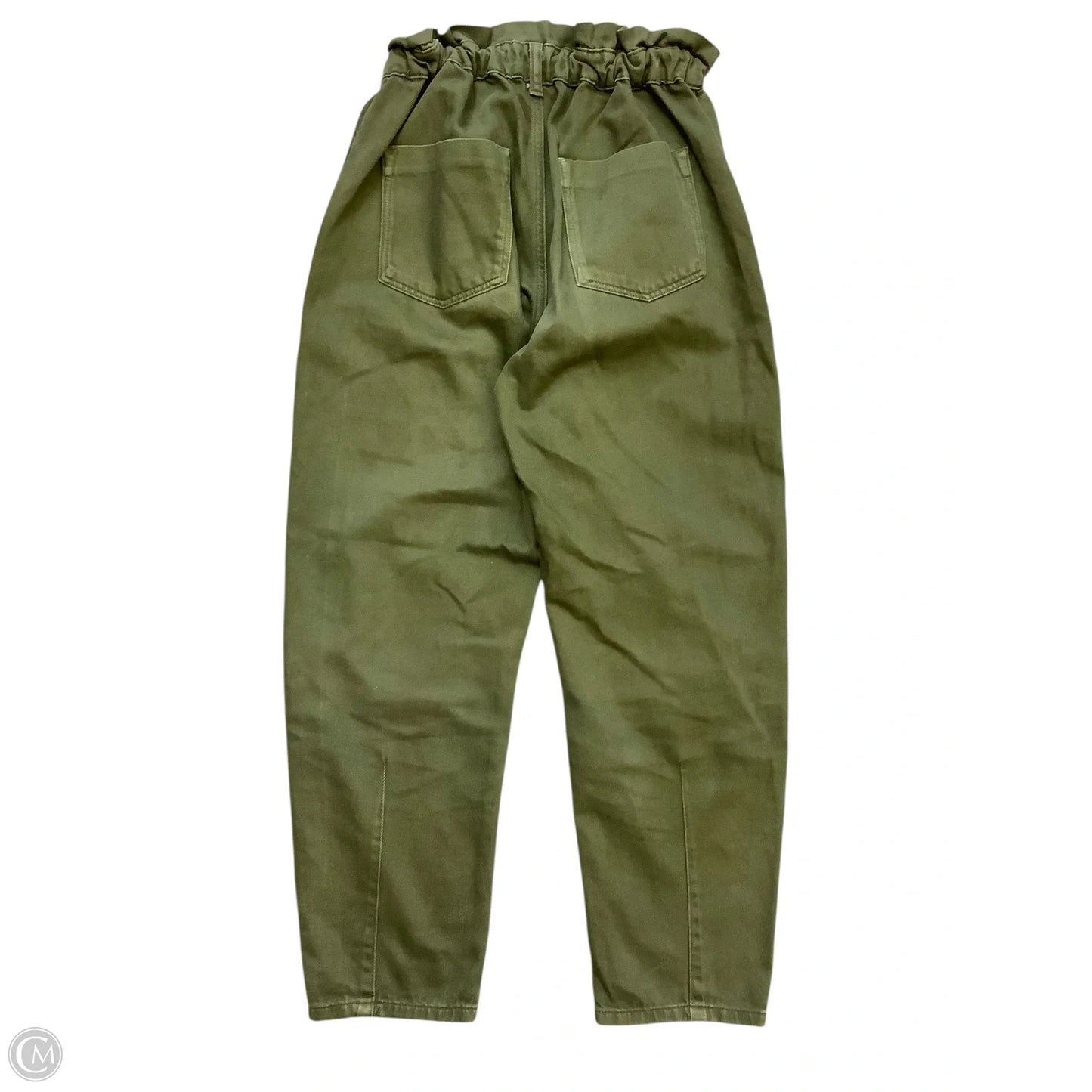 Jeans Straight By Zara In Green Denim, Size: 4