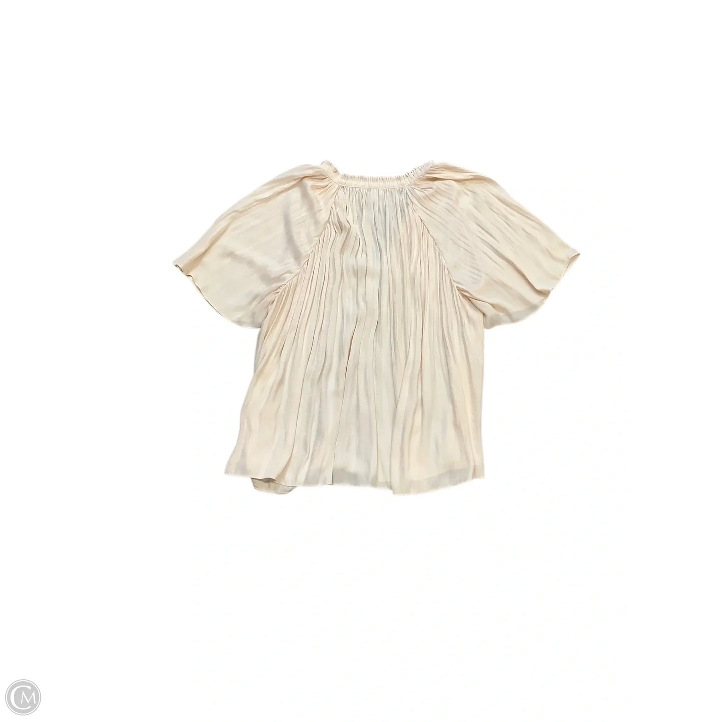 Blouse Short Sleeve By Current Air In Cream, Size: Xs