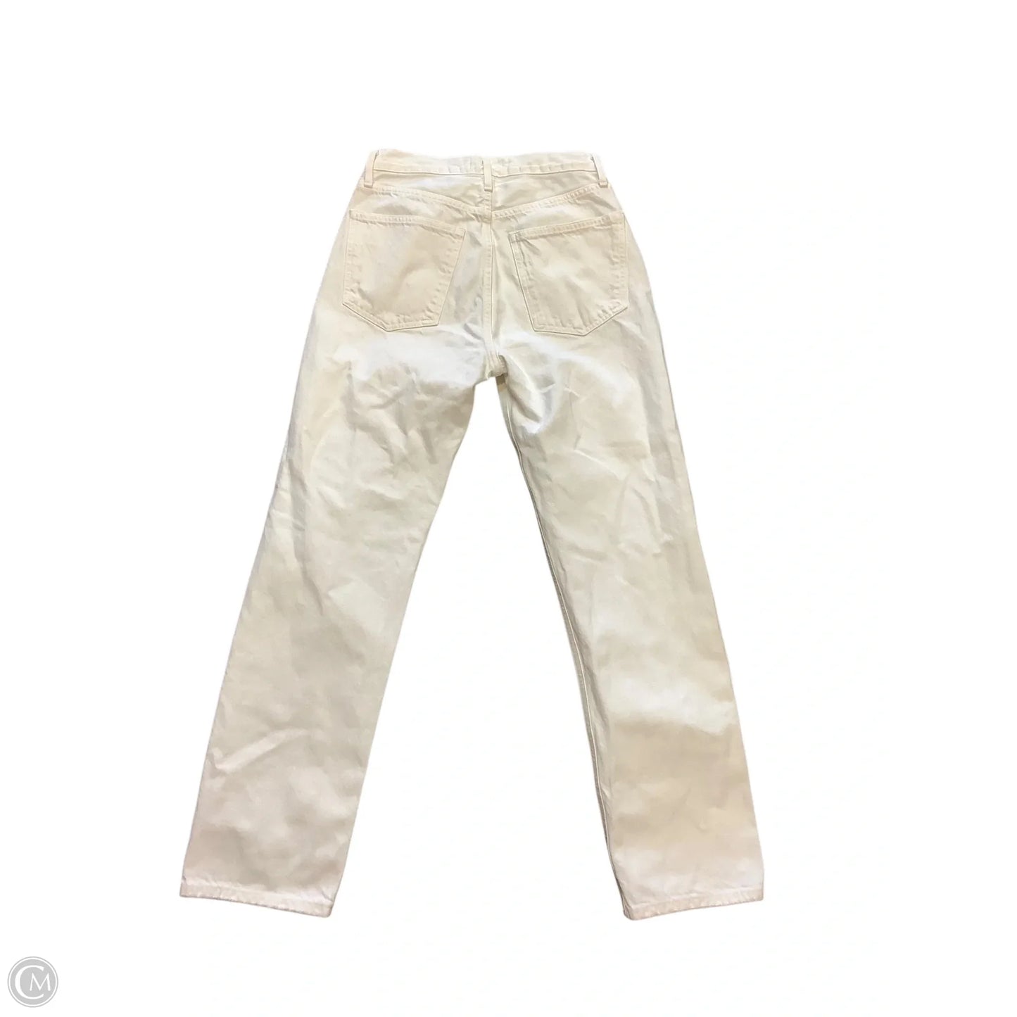Jeans Straight By Agolde In White Denim, Size: 4